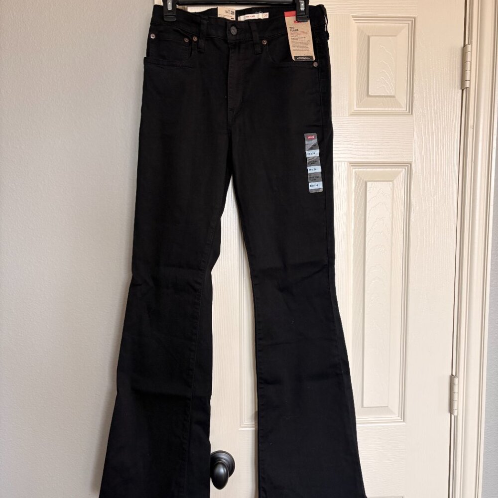Levi's 726 Flare Jeans, Black, size 30 inseam 34"